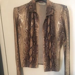 🔥🔥Vintage TARK 1 Paris Python print stretch top
